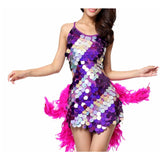 Sequins & Feathers Samba Show Sparkler Dress - BrazilCarnivalShop