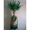 Green Paradise Feathers Parade One Piece with Headpiece - BrazilCarnivalShop