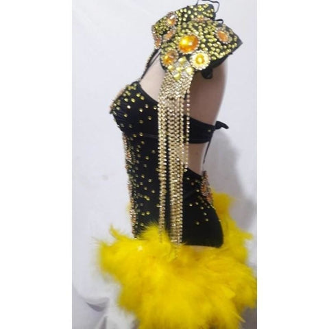 Feathered Classic Star Samba Show One Piece - BrazilCarnivalShop