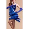 Diagonal Fringes & Round Sequins Show Dress - BrazilCarnivalShop