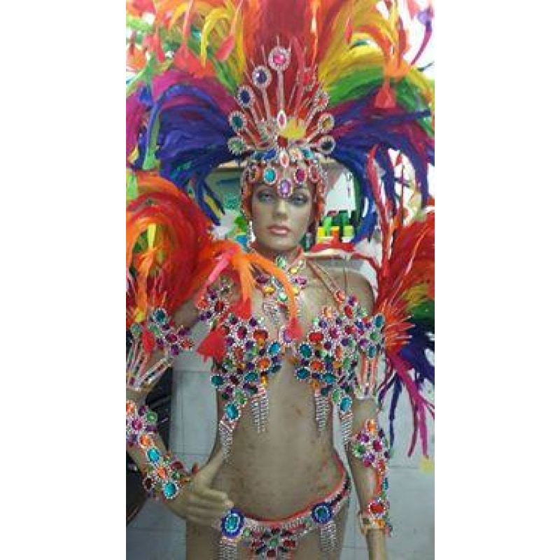 Candy Rainbow Samba Complete 10 Piece Costume - BrazilCarnivalShop