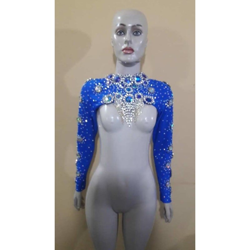 Azul Royal Top & Leg Sleeves - BrazilCarnivalShop