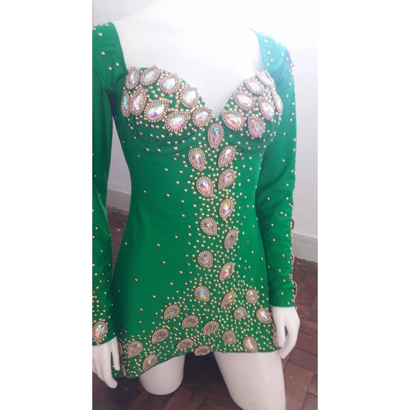 Long Sleeve Sparkle Samba Dress - BrazilCarnivalShop