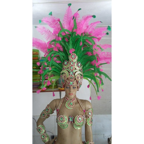 Mangueira Sun & Moon Samba Complete 10 Piece Costume - BrazilCarnivalShop