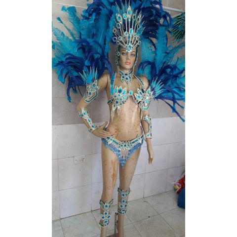 Amarelo Imperial Plumes Bikini Samba Costume