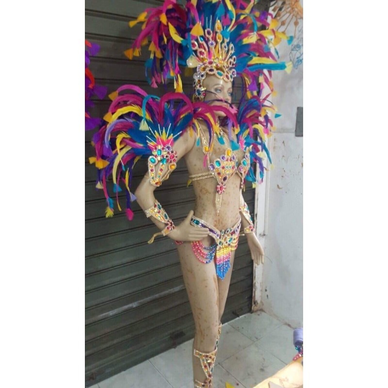 Carnivalia Colors Samba Complete 10 Piece Costume - BrazilCarnivalShop