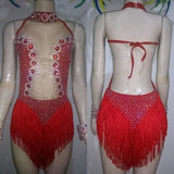 Vermelho Intenso Passista Samba Show Dress - BrazilCarnivalShop