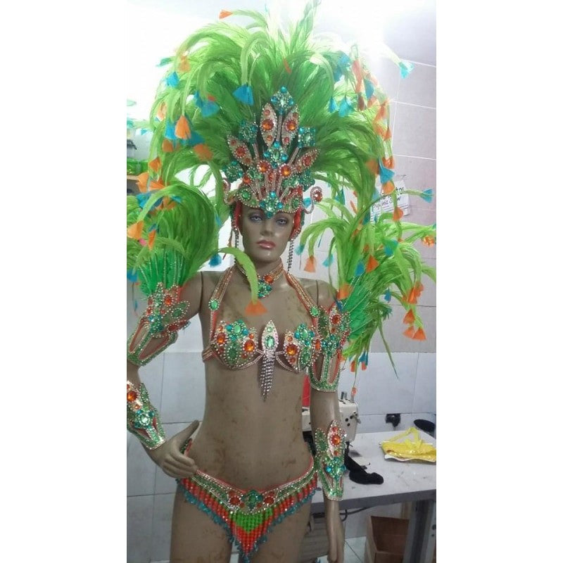 Amazonia Samba Complete 10 Piece Costume - BrazilCarnivalShop