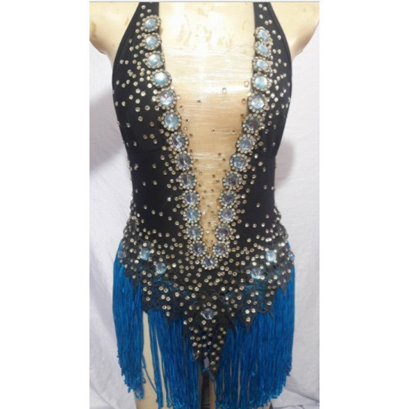 V Cut Fringes Samba Body Suit One Piece - BrazilCarnivalShop