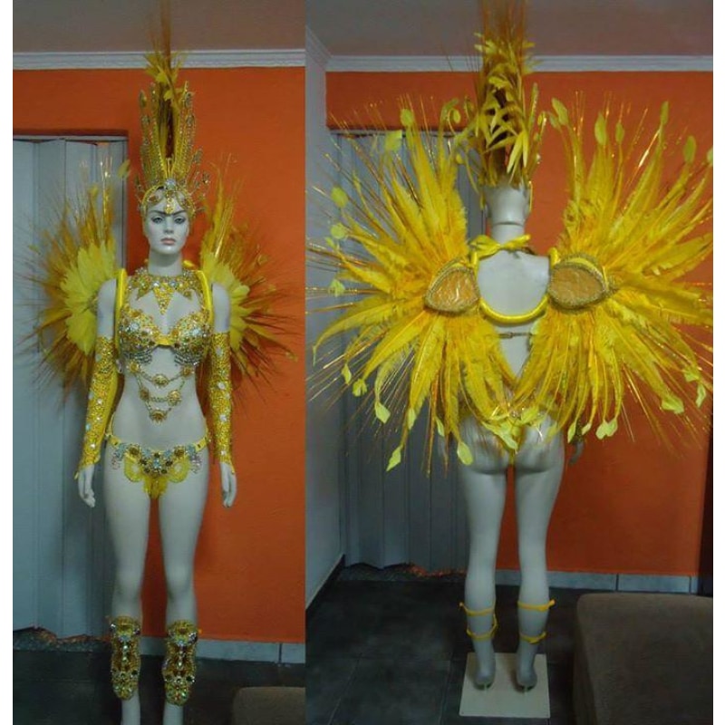 Ouro Drum Queen Samba Costume - BrazilCarnivalShop