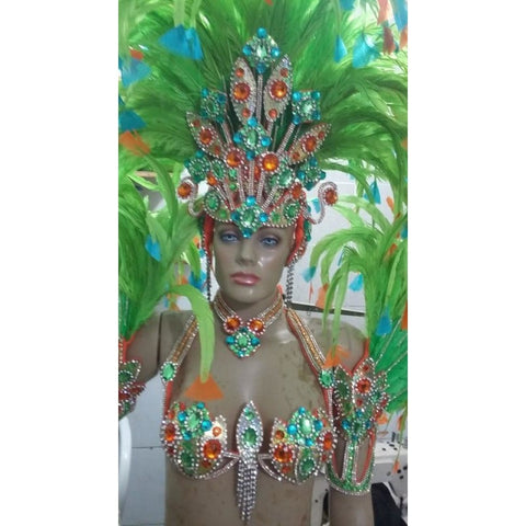 Amazonia Samba Complete 10 Piece Costume - BrazilCarnivalShop