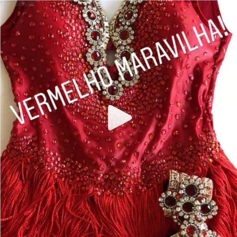 Vermelho Maravilha Samba Show Dress - BrazilCarnivalShop