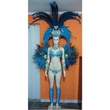 Blue Samba Parade  2 in 1 Costume - BrazilCarnivalShop