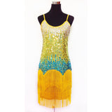 Ombre Style Sequines Show Fringes Dress - BrazilCarnivalShop