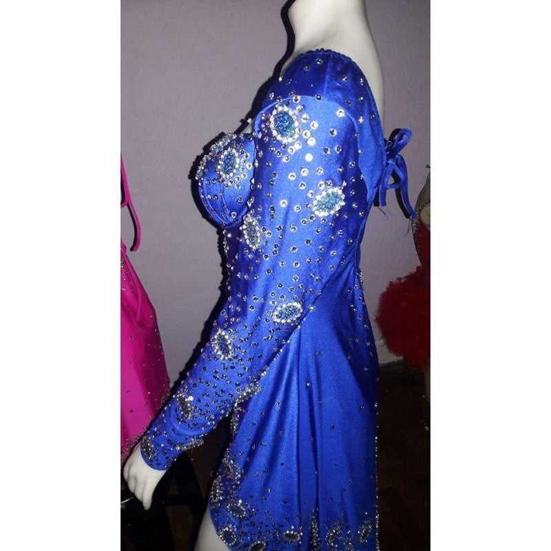 Long Sleeve Sparkle Samba Dress - BrazilCarnivalShop