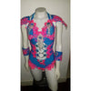 Fluorescent Electric Blue/Pink One Piece Samba Show - BrazilCarnivalShop