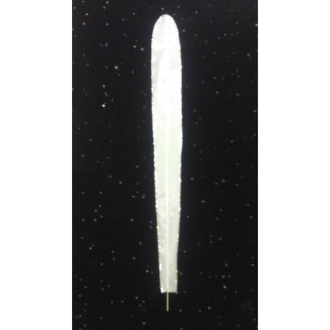 White Plain Acetate Feathers - BrazilCarnivalShop