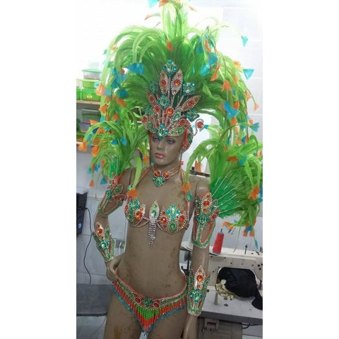 Explode Paixão Roxo Plumes Bikini Samba Costume