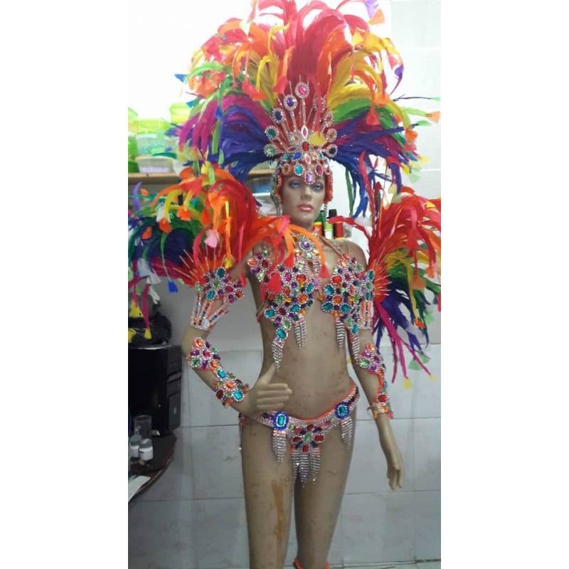 Candy Rainbow Samba Complete 10 Piece Costume - BrazilCarnivalShop