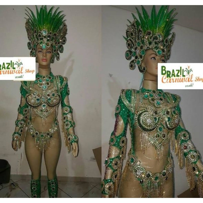 Esmeralda Rainha Luxury Bikini Samba Costume - BrazilCarnivalShop
