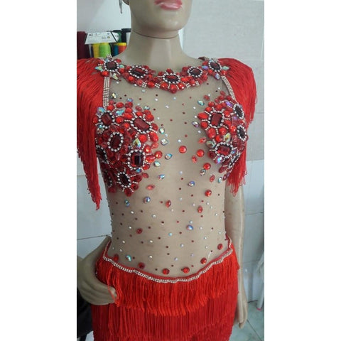 Super Rainha Rhinestones Samba Show Dress