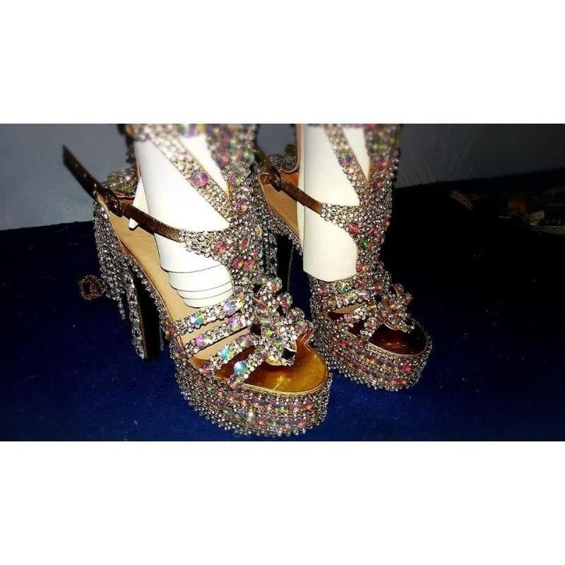 Bedazzled Crystal Samba Shoes - Special Request Only - BrazilCarnivalShop