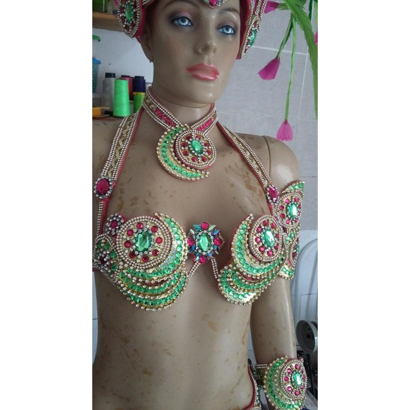 Mangueira Sun & Moon Samba Complete 10 Piece Costume - BrazilCarnivalShop