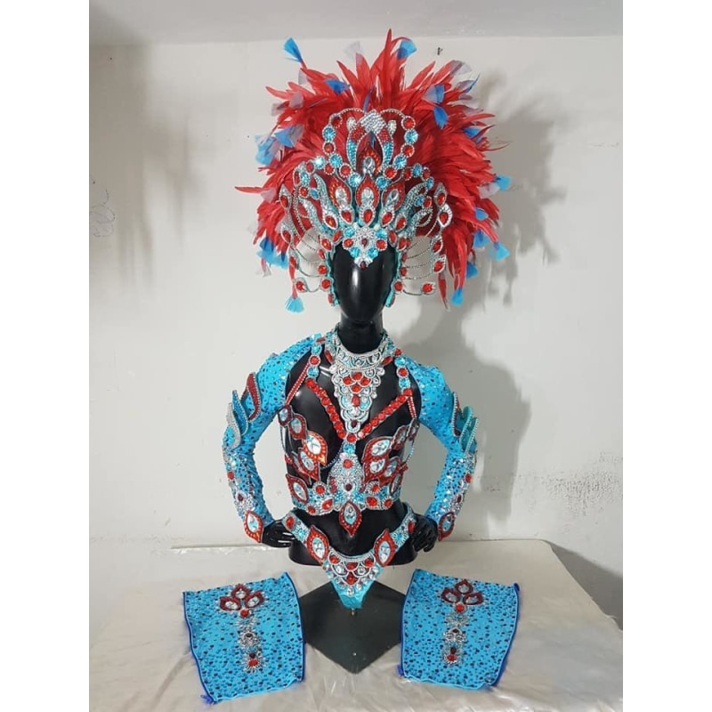 Exotica Blue and Red - BrazilCarnivalShop