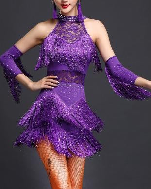Colors Tear-Sequins & Fringes Dance Dress