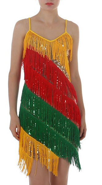 Multi Color Rio Fringes Dress - BrazilCarnivalShop