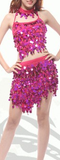 Tania Sequined Cropped Top & Mini Skirt Samba Show - BrazilCarnivalShop
